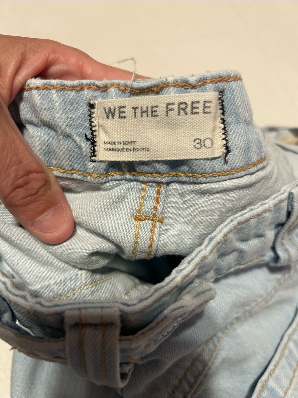 We the Free Palmer Cuffed Jeans in Daydream Blue - Picture 6 of 8